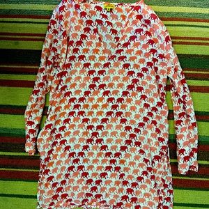 Roberta Roller Rabbit women’s M pink elephant top